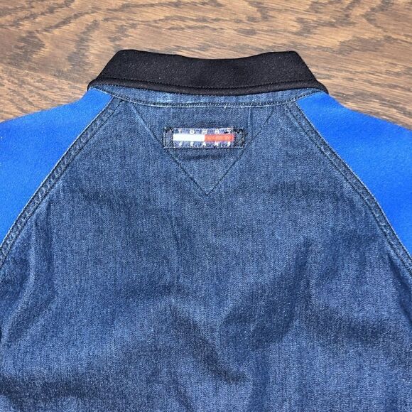 Tommy Hilfiger Jeans vintage style summer big man Denim Polymide Shirt Jacket L - Picture 9 of 10